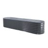 Home Ready Grey Raised Garden Bed Galvanised Steel Planter