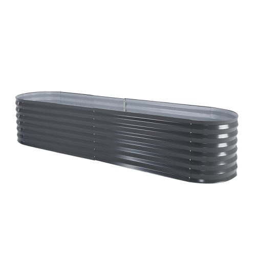 Home Ready Grey Raised Garden Bed Galvanised Steel Planter