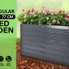 Home Ready Grey 2-in-1 Raised Garden Bed Galvanised Steel Planter