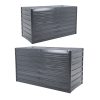 Home Ready Grey 2-in-1 Raised Garden Bed Galvanised Steel Planter