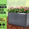 Home Ready Grey 2-in-1 Raised Garden Bed Galvanised Steel Planter