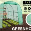 Home Ready Dome Tunnel Hoop Polytunnel Greenhouse Walk-In Shed PE – 3x2x2 m