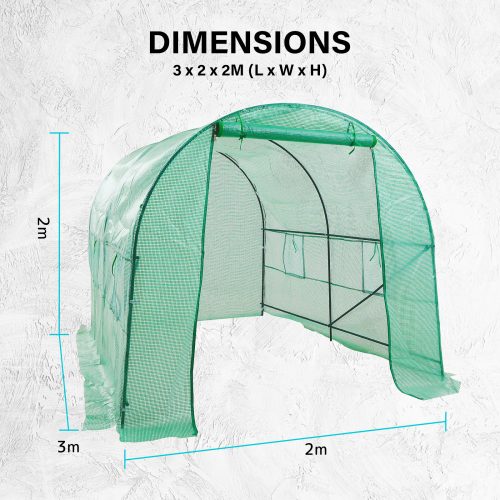 Home Ready Apex Mini Garden Greenhouse Shed PVC Cover Only – 3x2x2 m