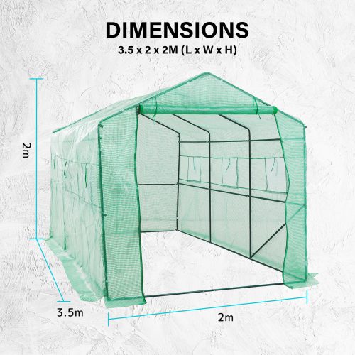Home Ready Apex Mini Garden Greenhouse Shed PVC Cover Only – 3.5x2x2 M