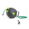 Dynamic Power Garden Water Hose Retractable Rewind Reel Wall Mounted – 10M