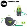 Dynamic Power Garden Water Hose Retractable Rewind Reel Wall Mounted – 10M