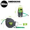 Dynamic Power Garden Water Hose Retractable Rewind Reel Wall Mounted – 30M