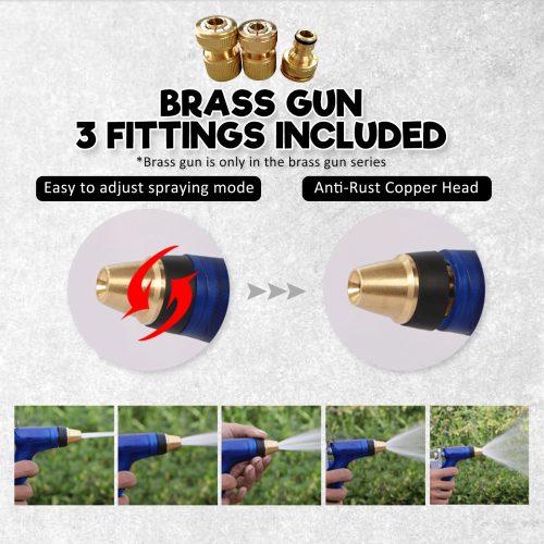 Dynamic Power Garden Water Hose Retractable Rewind Reel Wall Mounted – 20M + Brass Gun