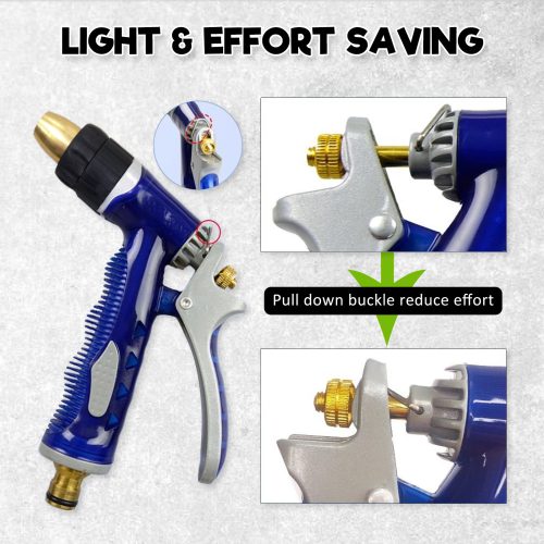 Dynamic Power Garden Water Hose Retractable Rewind Reel Wall Mounted – 20M + Brass Gun