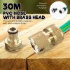Dynamic Power Garden Water Hose Retractable Rewind Reel Wall Mounted – 30M + Brass Gun