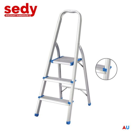 3-Step Ladder Multi Purpose Foldable Folding Aluminium Home Office Shop