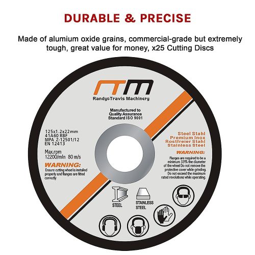 125mm 5″ Cutting Disc Wheel for Angle Grinder – 25