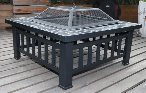 18″ Square Metal Fire Pit Outdoor Heater