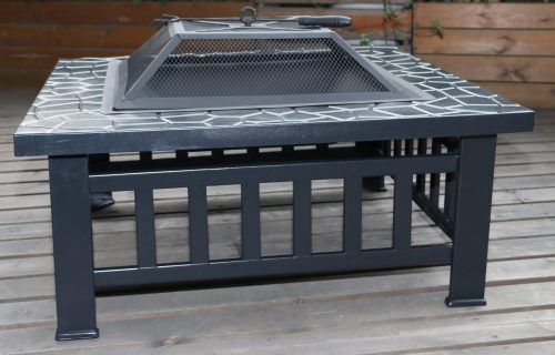 18″ Square Metal Fire Pit Outdoor Heater