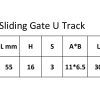 Sliding Gate Hardware Accessories Kit – Track – 2×1 m