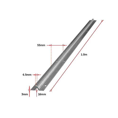 Sliding Gate Hardware Accessories Kit – Track – 2×1 m