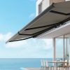 Retractable Folding Arm Awning Heavy Duty Full Cassette Motorised – 4 x 3 M, Grey