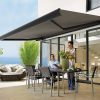 Retractable Folding Arm Awning Heavy Duty Full Cassette Motorised – 4 x 3 M, Grey