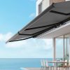 Retractable Folding Arm Awning Heavy Duty Full Cassette Motorised – 5 x 3 M, Grey