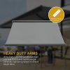 Retractable Folding Arm Awning Heavy Duty Full Cassette Motorised – 5 x 3 M, Grey