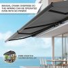 Retractable Folding Arm Awning Heavy Duty Full Cassette Motorised – 5 x 3 M, Grey