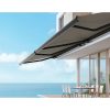Retractable Folding Arm Awning Heavy Duty Full Cassette Motorised – 5 x 3 M, Grey