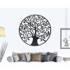 Black Tree of Life Wall Art Hanging Metal Iron Sculpture Garden – 60 cm
