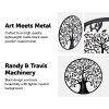 Black Tree of Life Wall Art Hanging Metal Iron Sculpture Garden – 60 cm