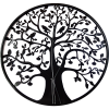 Black Tree of Life Wall Art Hanging Metal Iron Sculpture Garden – 60 cm