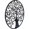 Black Tree of Life Wall Art Hanging Metal Iron Sculpture Garden – 60 cm