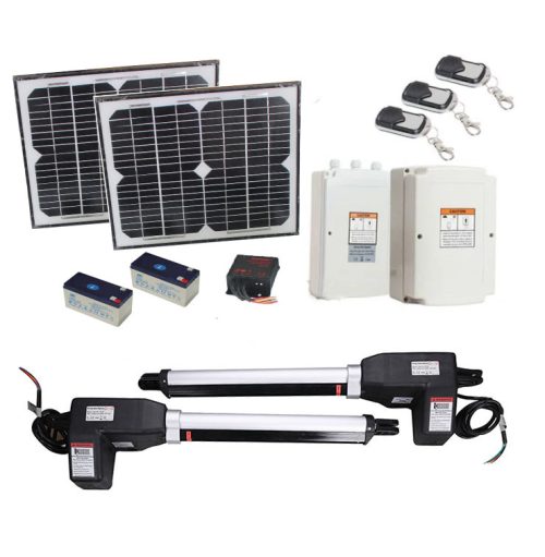 1000KG Solar Double Swing Auto Motor Remote Gate Opener – 20W