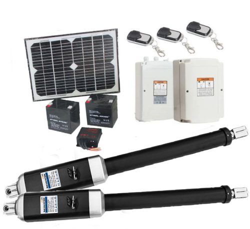 1000KG Solar Double Swing Auto Motor Remote Gate Opener – 10 W