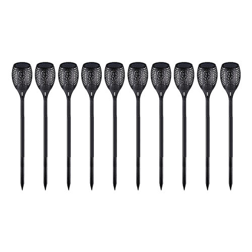 10 Pack Solar Torch Lights 96 LED Flickering Lighting Dancing Flame Garden Lamp