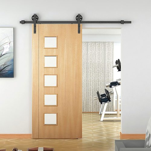 2M Big Spoke Wheel Sliding Barn Door Hardware