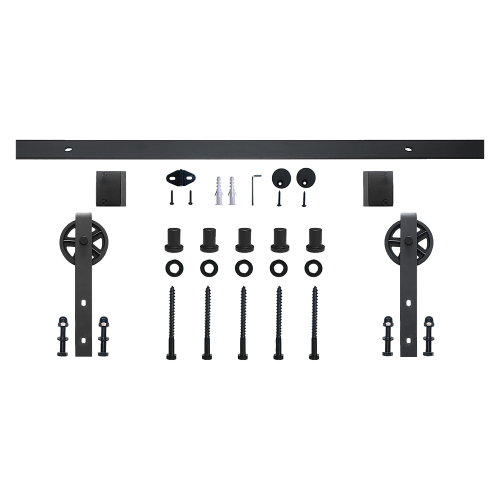 2M Big Spoke Wheel Sliding Barn Door Hardware