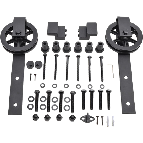 2M Big Spoke Wheel Sliding Barn Door Hardware