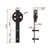 2M Big Spoke Wheel Sliding Barn Door Hardware