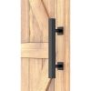12″ Square Pull and Flush Door Handle Set Barn Door Hardware – Black