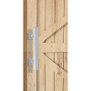 12″ Square Pull and Flush Door Handle Set Barn Door Hardware – Chrome