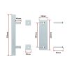 12″ Square Pull and Flush Door Handle Set Barn Door Hardware – Chrome