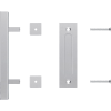 12″ Square Pull and Flush Door Handle Set Barn Door Hardware – Chrome