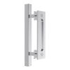 12″ Square Pull and Flush Door Handle Set Barn Door Hardware – Chrome
