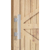 12″ Square Pull and Flush Door Handle Set Barn Door Hardware – Chrome