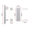 12″ Square Pull and Flush Door Handle Set Barn Door Hardware – Chrome
