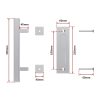 12″ Square Pull and Flush Door Handle Set Barn Door Hardware – Chrome