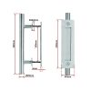 12″ Barn Door Handle Sliding Flush Pull Wood Door Gate Hardware Stainless Steel