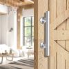12″ Barn Door Handle Sliding Flush Pull Wood Door Gate Hardware Stainless Steel