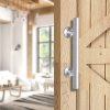 12″ Barn Door Handle Sliding Flush Pull Wood Door Gate Hardware Stainless Steel