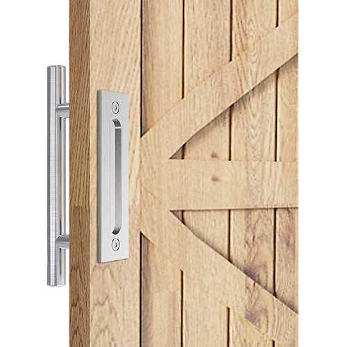 12″ Barn Door Handle Sliding Flush Pull Wood Door Gate Hardware Stainless Steel