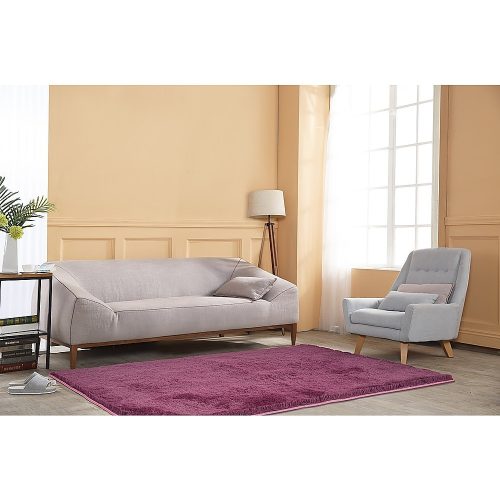 Floor Rugs Large Shaggy Rug Area Carpet Bedroom Living Room Mat – 200 x 140 cm, Burgundy